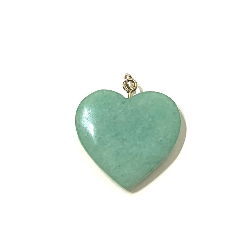 Green Jade Heart Pendant